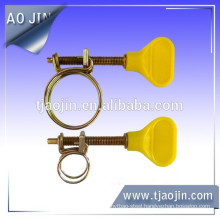 Double wire handle hose clamp,Double wire plastic handle hose clamp